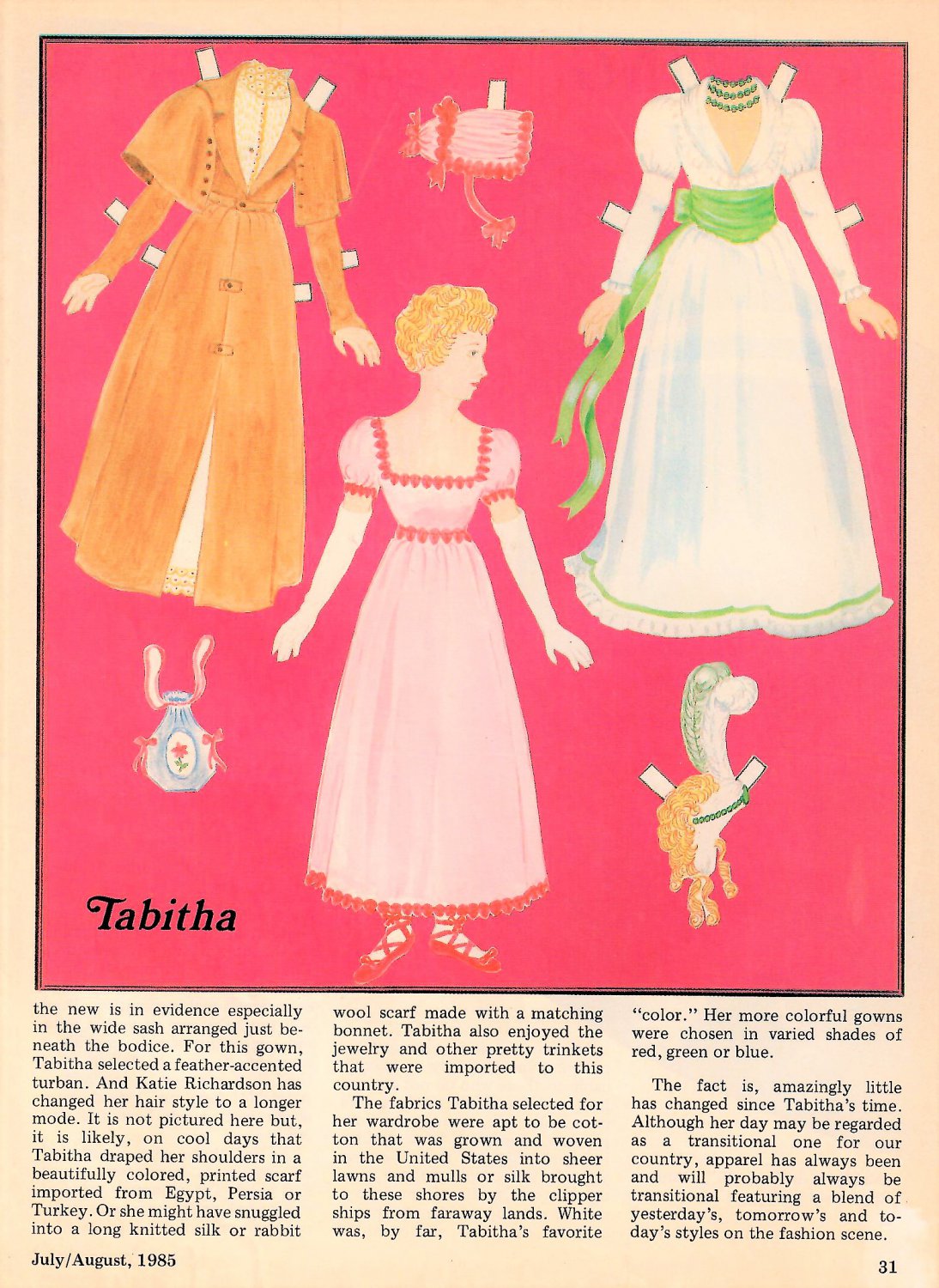 TABITHA Magazine Paper Dolls © 1985 UNCUT!