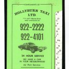 HOLLYBURN TAXI Personal Telephone Numbers Directory '60s UNUSED