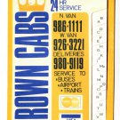 CROWN CABS Personal Telephone Numbers Directory '60s UNUSED