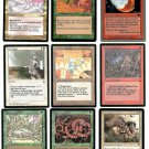 9 Different MAGIC THE GATHERING Collectible Trading Cards