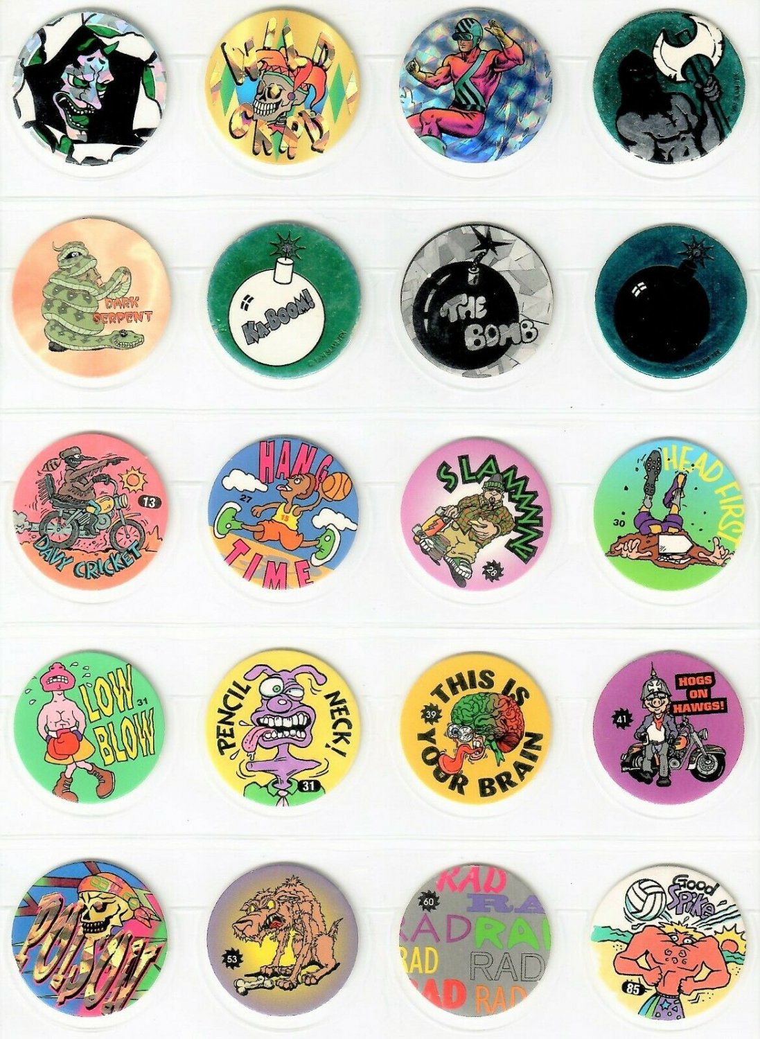 Random Lot of 80 Different Unplayed POGS / SLAMMERS #1