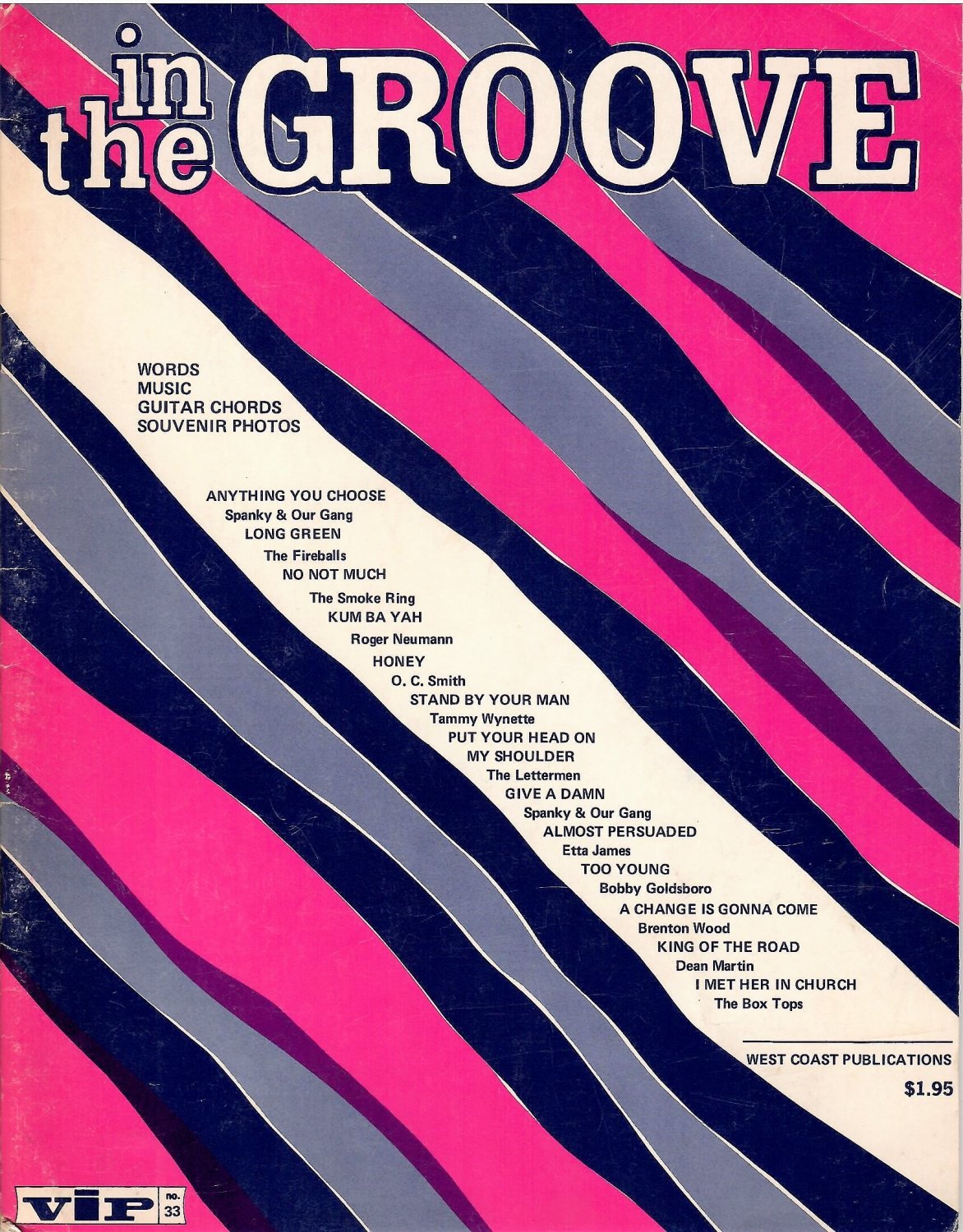 IN THE GROOVE Song Book SPANKY & OUR GANG The Fireballs & Others - 13 SONGS