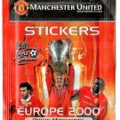 MANCHESTER UNITED Europe 2000 Sealed Packet of Futera Album Stickers