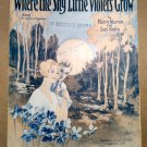 WHERE THE SHY LITTLE VIOLETS GROW Sheet Music with Ukulele Arrangement © 1928