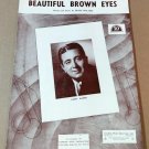 BEAUTIFUL BROWN EYES Piano Vocal Guitar Sheet Music JIMMY AMARO © 1951