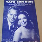 VAYA CON DIOS (MAY GOD BE WITH YOU) Piano/Voice Sheet Music LES PAUL & MARY FORD