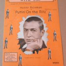 WITH YOU Piano/Vocal/String Sheet Music PUTTIN' ON THE RITZ Harry Richman © 1929
