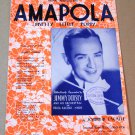 AMAPOLA (PRETTY LITTLE POPPY) Piano/Vocal Sheet Music ENGLISH FRENCH SPANISH