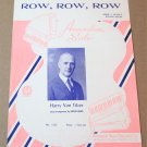 ROW, ROW, ROW Accordion Solo Sheet Music HARRY VON TILZER Pietro Deiro © 1952