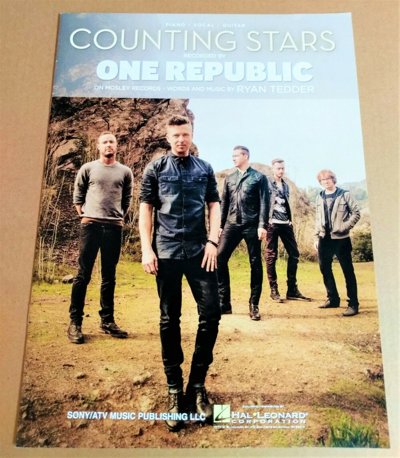 COUNTING STARS Piano Vocal Guitar Sheet Music ONE REPUBLIC Â© 2013 Cover Photo!
