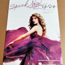 SPEAK NOW Piano Vocal Guitar Sheet Music TAYLOR SWIFT © 2010 Cover Photo!