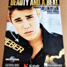 BEAUTY AND A BEAT Piano Vocal Guitar Sheet Music JUSTIN BIEBER ©2012 Cover Photo