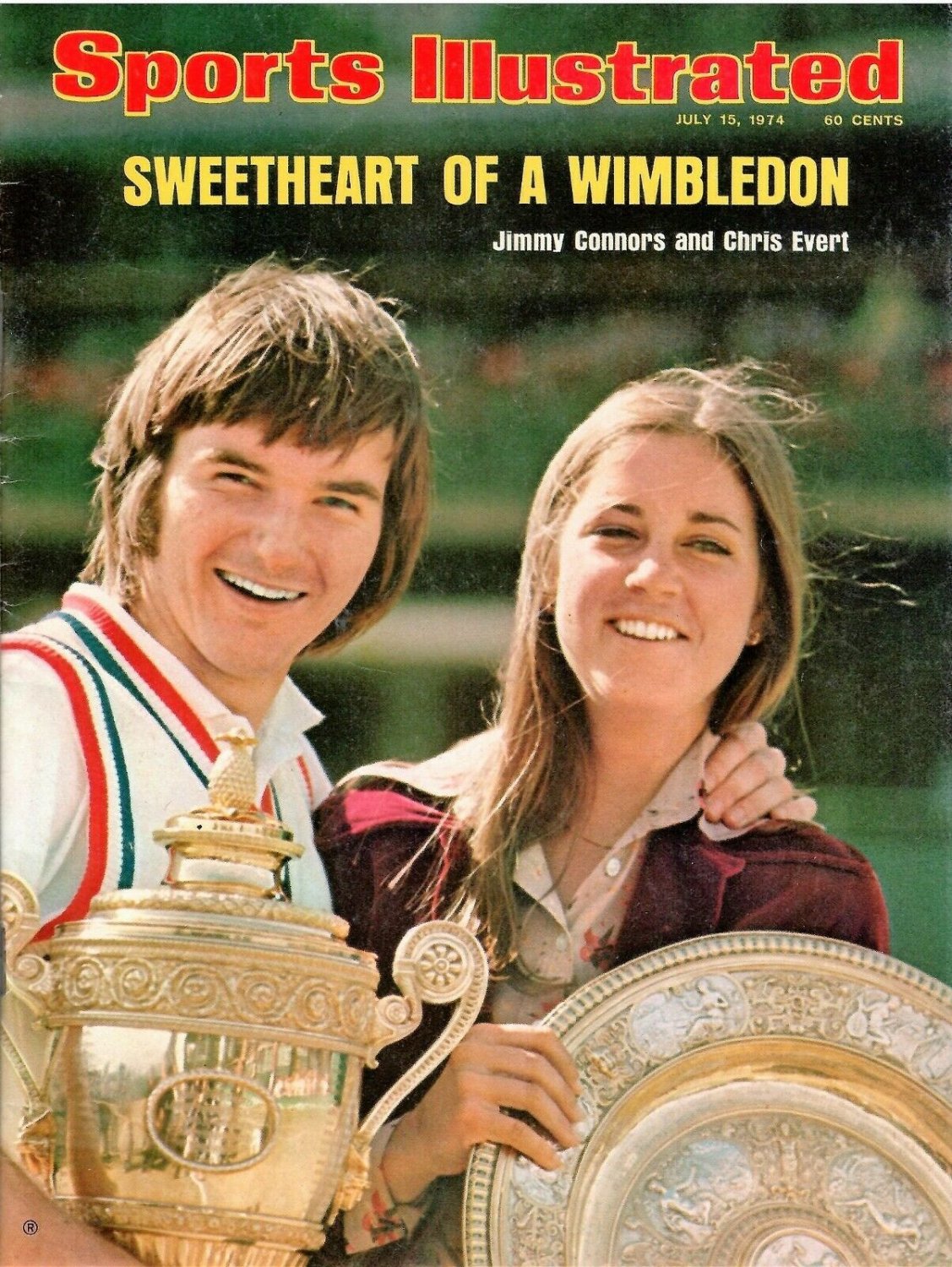 SPORTS ILLUSTRATED MAGAZINE July 15, 1974 JIMMY CONNORS & CHRIS EVERT Wimbledon