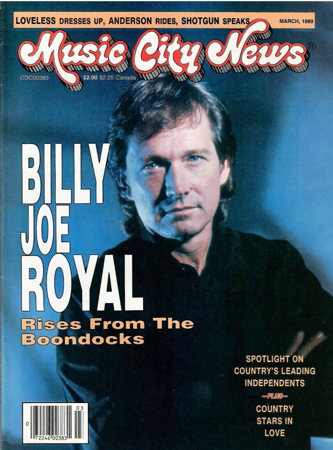 MUSIC CITY NEWS March 1989 BILLY JOE ROYAL Patty Loveless LYNN ANDERSON