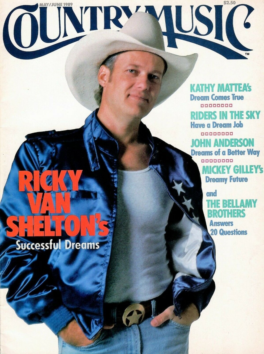 COUNTRY MUSIC MAGAZINE May/June 1989 RICKY VAN SHELTON Riders In The Sky