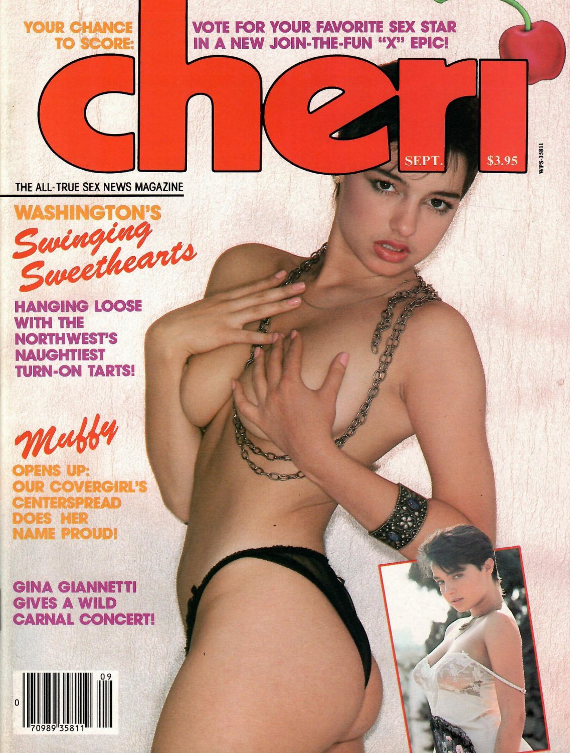CHERI MAGAZINE September 1985 GINA GIANNETTI Washington Swinging Sweethearts