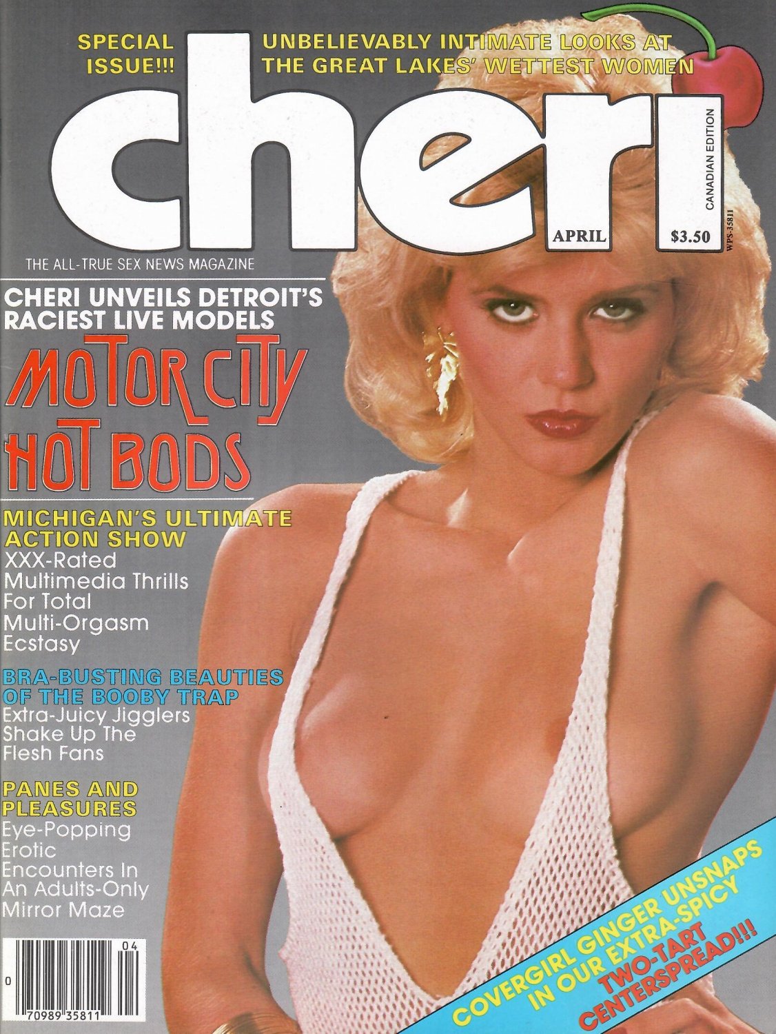 CHERI MAGAZINE April 1984 MOTOR CITY HOT BODS Bra-Busting Beauties