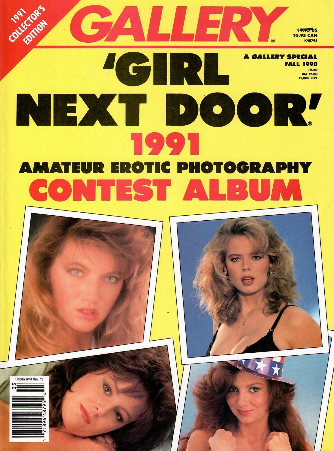 GALLERY GIRL NEXT DOOR 1991 Amateur Erotic Photography Contest Album