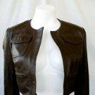 NWT Women's Made to Measure Cropped Bomber Leather jacket Style 2600