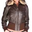 Women's Bomber Evolution Leather Jacket S/21F S-XL