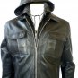 NWT Men's Hooded Bomber Leather Jacket Style M34