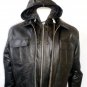 NWT Men's Hooded Bomber Leather Jacket Style M34