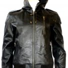 NWT Men's Hooded New Age Bomber Leather Jacket Style # M6