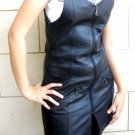 NWT Women's Sleeve Less Leather Dress Style 75-F