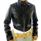 NWT Women's Cropped Bomber Leather Jacket Style 2800