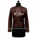 NWT Women's Bomber Leather Jacket Style 28F