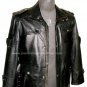 NWT Men's High Neck Bomber DNA Leather Jacket Style MD-13