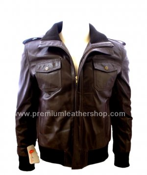 NWT Men's Bomber Dominance Leather Jacket Style M802