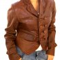 NWT Women's Boyfriend Leather Blazer Jacket Style 36F Sizes XS to 3XL