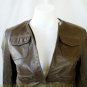 Women's Crewneck Cropped Jacket Style 2600 Size Large Color Dark Brown
