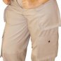 Women's Cargo Pocket Capri Style Leather Pants Style WPC1 Size Small color khaki
