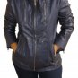 NWT Women's Biker Leather Jacket Style 5700 Size "L" Color Black