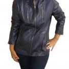 NWT Women's Biker Leather Jacket Style 5700 Size "XL" Color Black