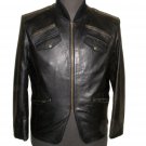 Men's Varsity collar Bomber crossover Leather Jacket Style M92 Size "S"