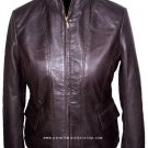 NWT Women's High Neck Casual Leather Jacket Style 2450