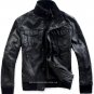 Men's High Neck Bomber Leather Jacket Style M87 Size 5X (58" Chest)