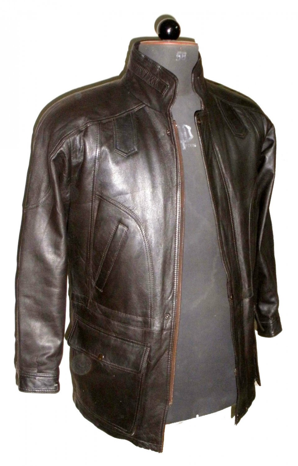 Men's Big & Tall Cargo Pocket Style Leather jacket Style M55 Size 4X 54 ...