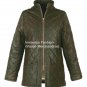 NWT Women's High Neck Quilted Diamond Stitch Leather Jacket Style FS-152