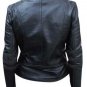 Women's Mandarin Collar Style Leather Jacket Style FS-80 Plus Sizes
