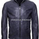 NWT Men's High Neck Leather Jacket MD-30