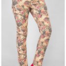 Women's Fifth Avenue Pink Denim Floral Print Jeans