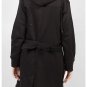 The Ajmery Black Fleece Long Coat Style Hoody