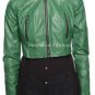NWT Women's Cropped Bomber Leather Jacket Style 3425