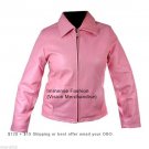 NWT Women's Classic Retro leather jacket style FS-100 Pink Color size XL $120 or Best Offer