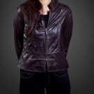 NWT Women's Semi Cropped Leather Jacket Style FS-208