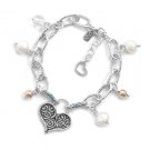 Oxidized Heart Bracelet 22767